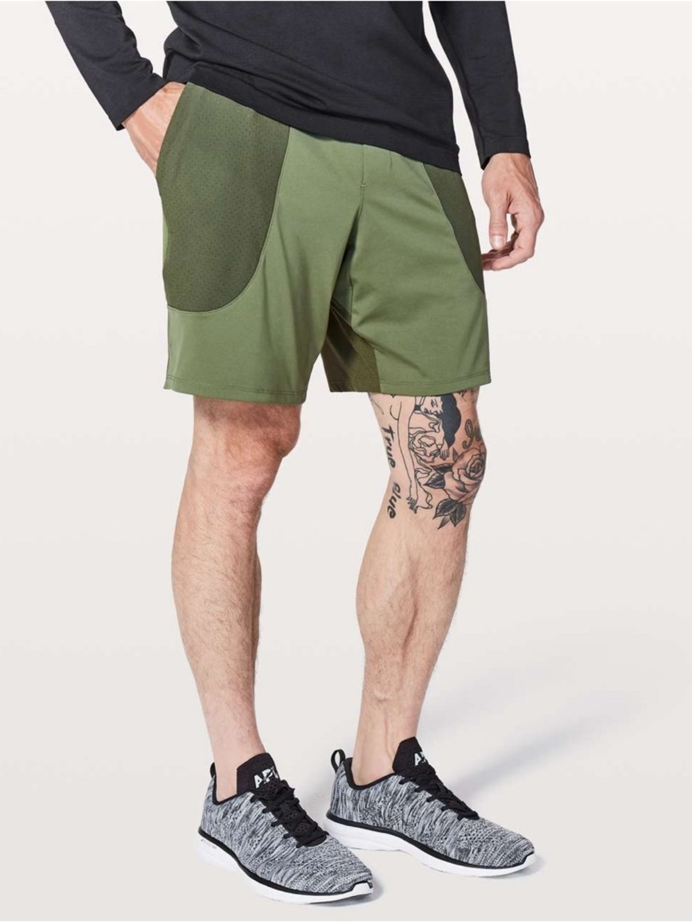 Lululemon Men’s Elevated Short *8" in Green Twill / Pesto